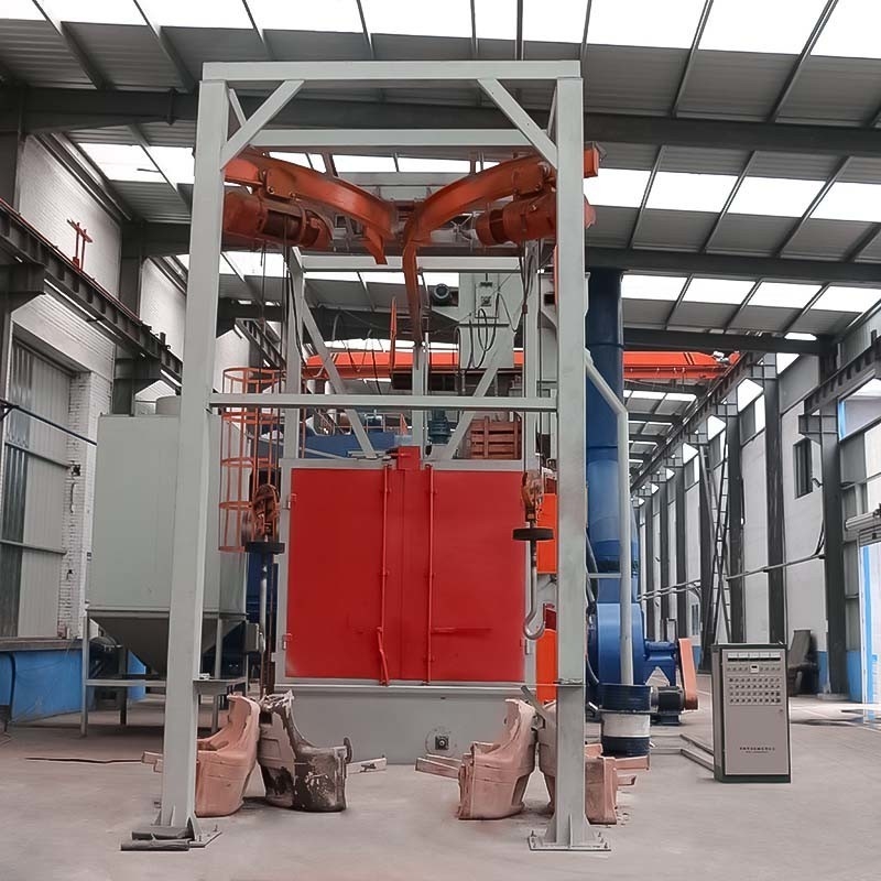 Super slijtvast staal spinner hanger Shot Blasting Machine met PLC 4470*3315*5365mm