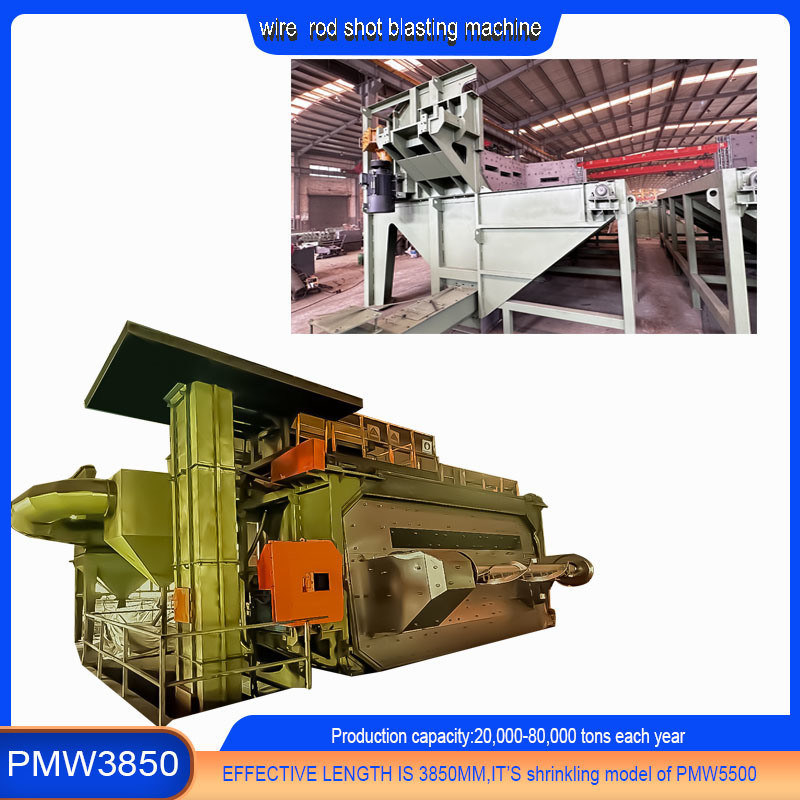 Hoge zuiverheid Drie kleuren blaaswiel Draadstaaf spoel geschoten blaasmachine voor het reinigen