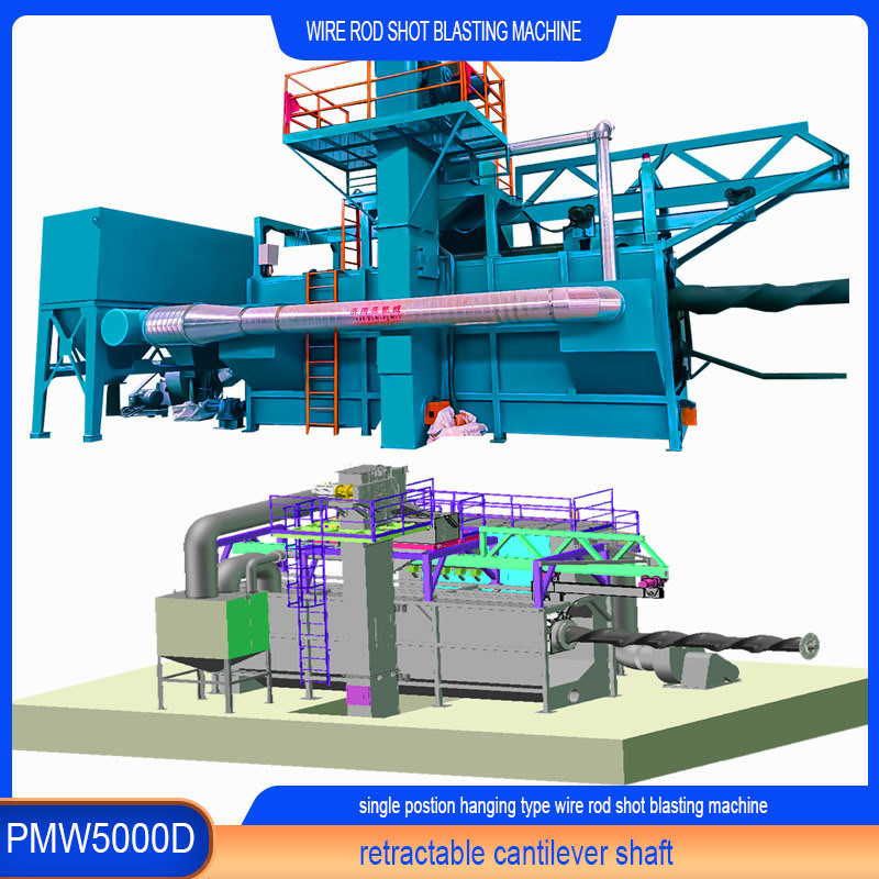 30kw/set Blast Wheel Power Wire Rod Shot Blasting Machine voor optimale reinigingsresultaten