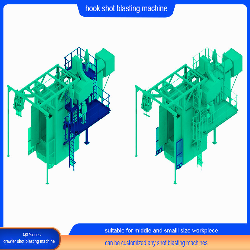 Op maat gemaakte verschillende modellen Haak type Shot Blasting Cleaning Machine voor T/T betalingsvoorwaarden