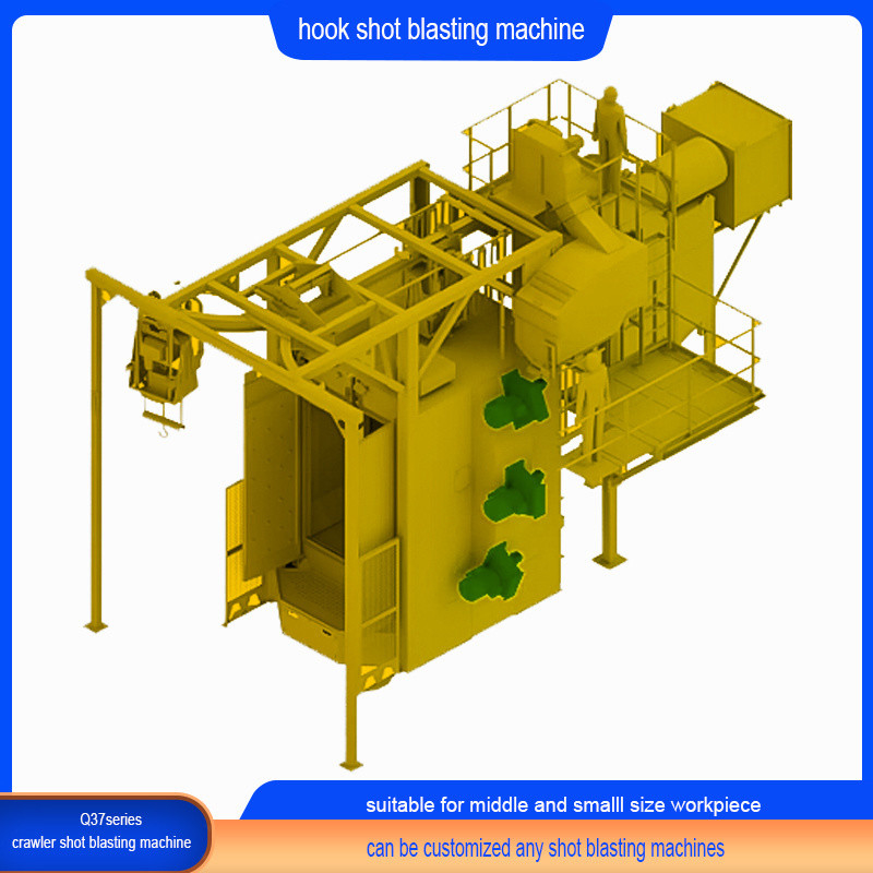 Novel Blast Wheels Q328E Hook Type Shot Blasting Machine met automatische functie