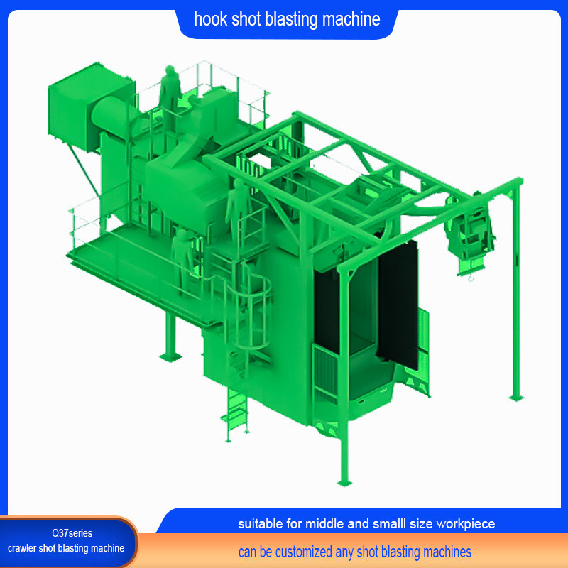 Hook Spinner Hanger Shot Blasting Machine Derusting en efficiëntie voor metaalproducten