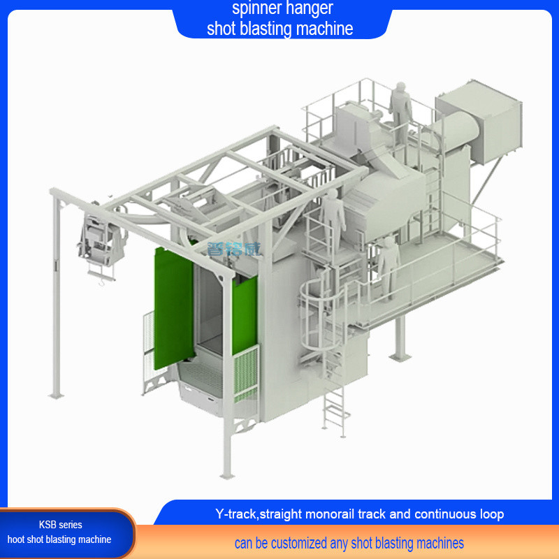 2500 kg spinner hanger shot blasting machine voor internationale of op maat gemaakte werkstukken