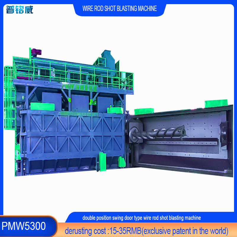 4-10 spoelen per uur Productie-efficiëntie Draadstaaf Spoel Shot Blasting Machine