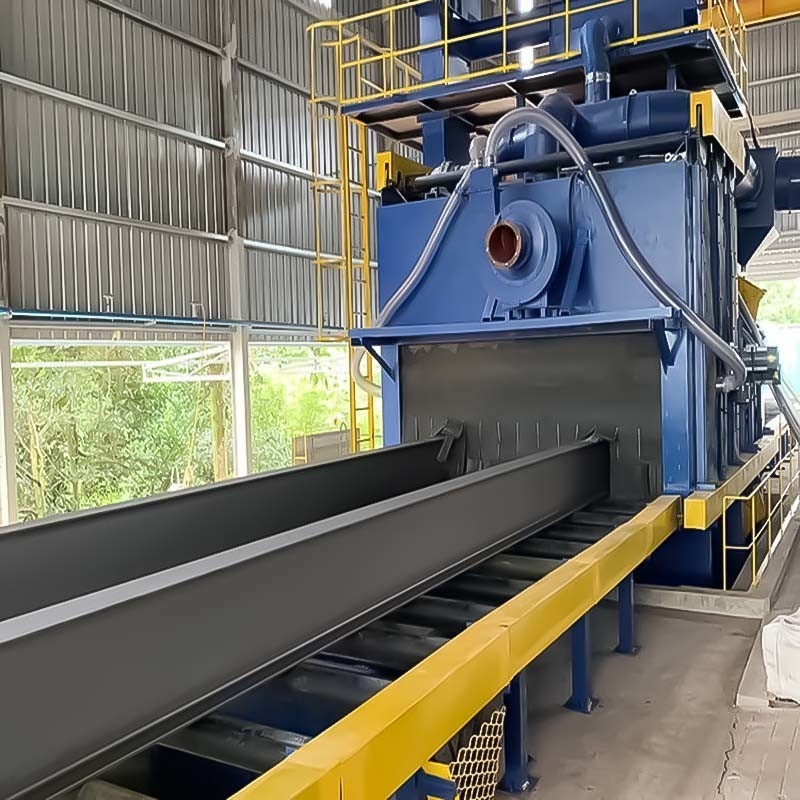Crawler Abrator Steel Plate Roller Conveyor Shot Blasting Machine voor op maat gemaakte behoeften