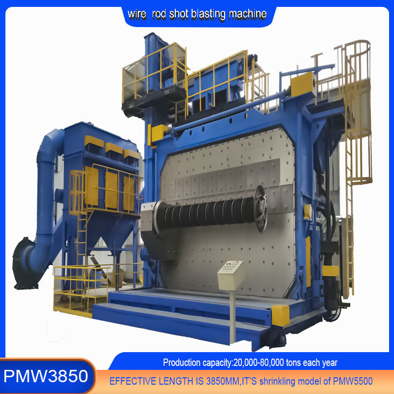 Gepersonaliseerde stofverwijderingsapparatuur Draadstaaf spoel Shot Blasting Machine voor de productie