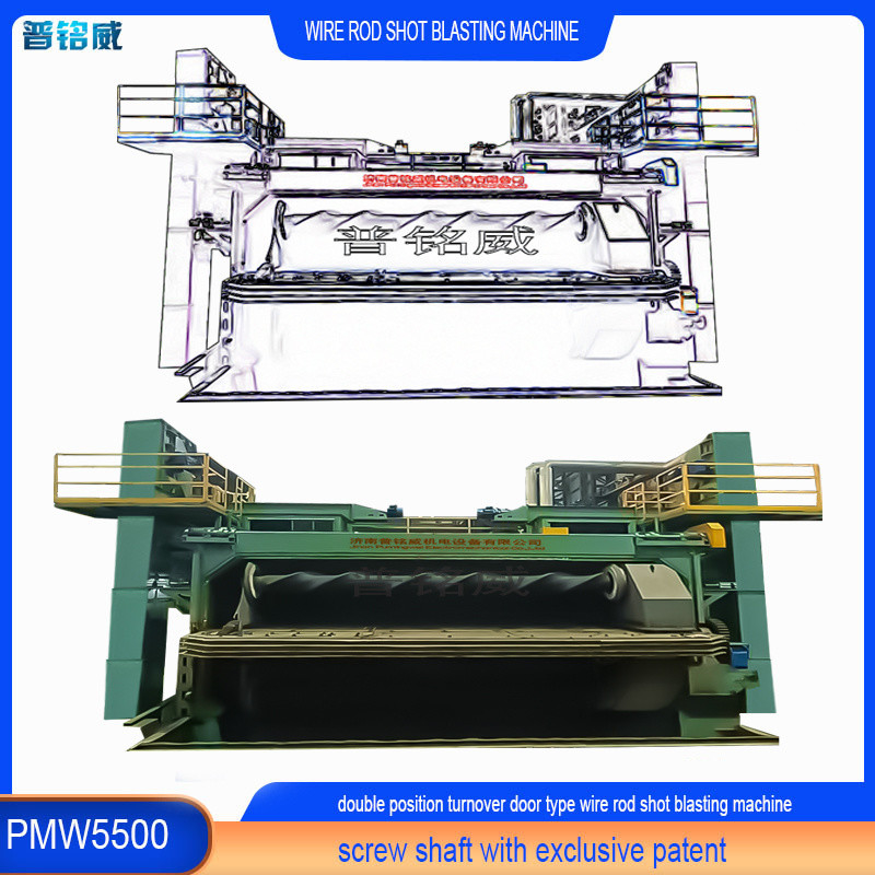 Draadstang-schotblaasmachine voor de productie van roestvrij draad 12,5*5,5*6,4m PMW 5500