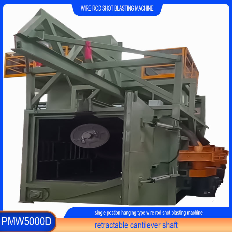 Ontwerp Super Coil Rod Shot Blasting Machine voor het reinigen en ontdooien van metalen oppervlakken