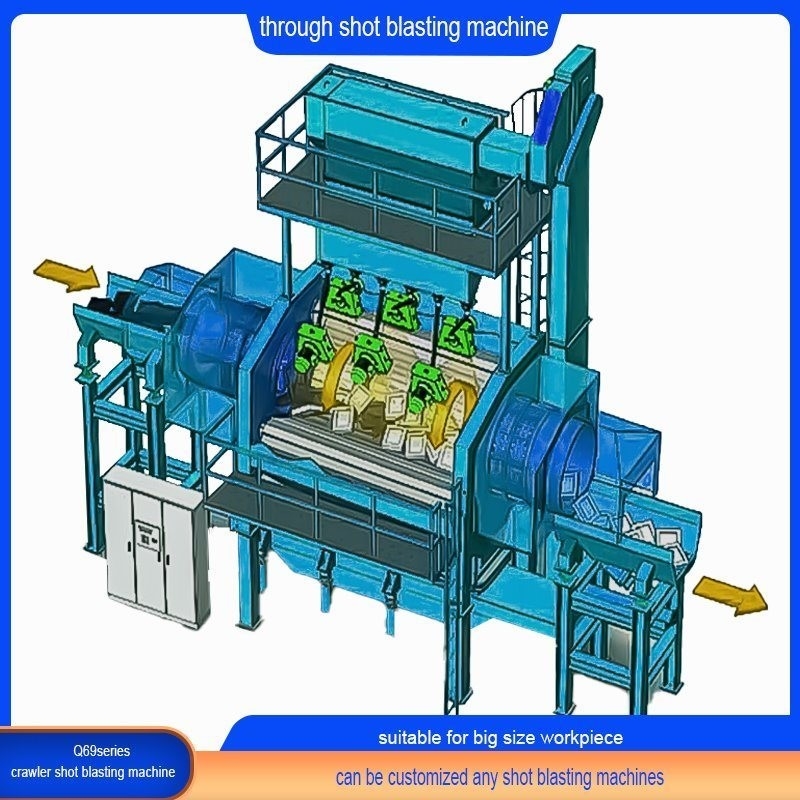 6*30 staalpijp Innerlijke en buitenste wand door middel van type Shot Blasting Machine