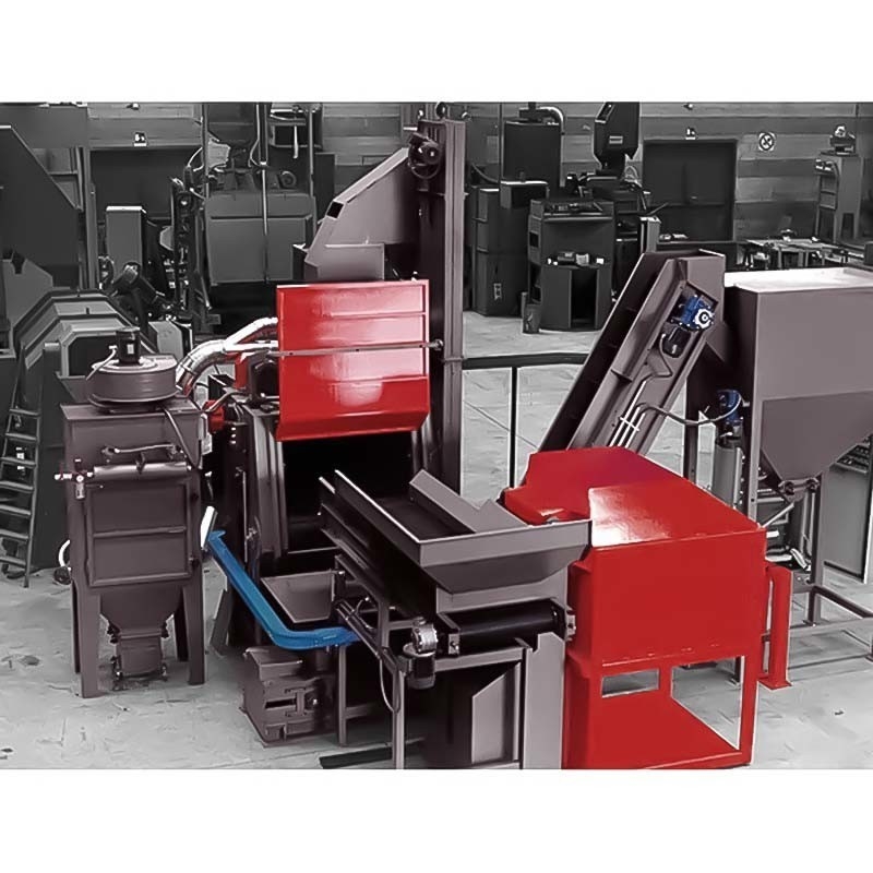 Crawler Abrator Red Tumble Belt Shot Blasting Machine met het maximale gewicht van 25 kg
