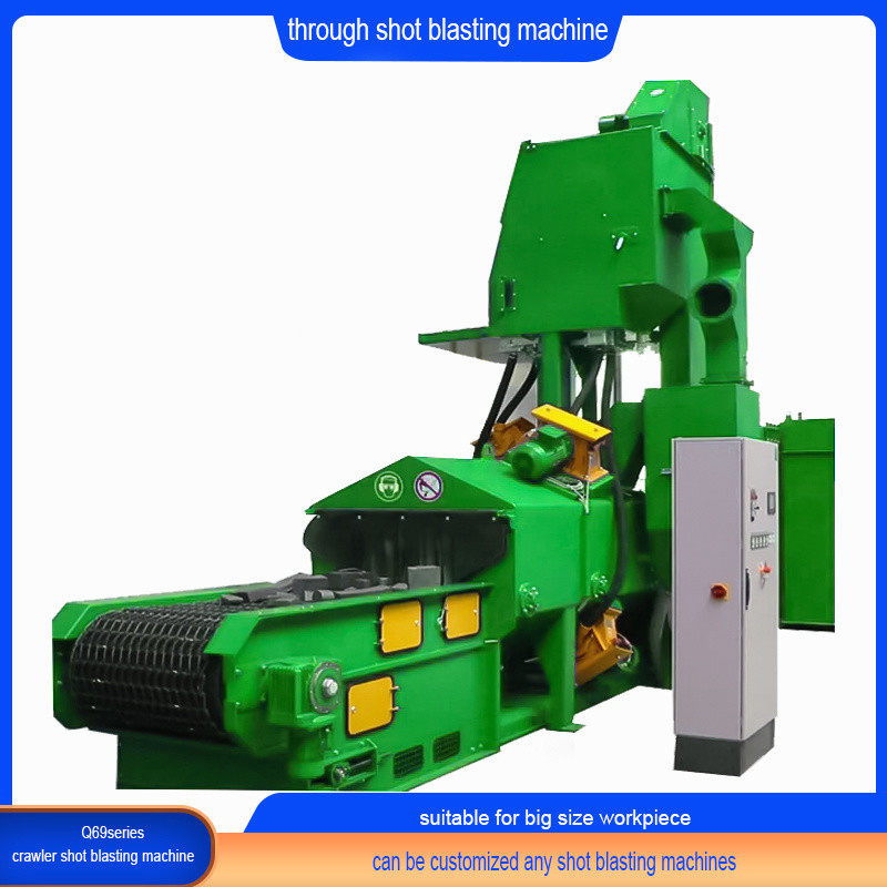 4*120 Totaal vermogen QWD80 Mesh Belt Through Shot Blasting Cleaning Machine voor keramiek